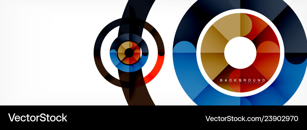 Linear design circle background Vector Image