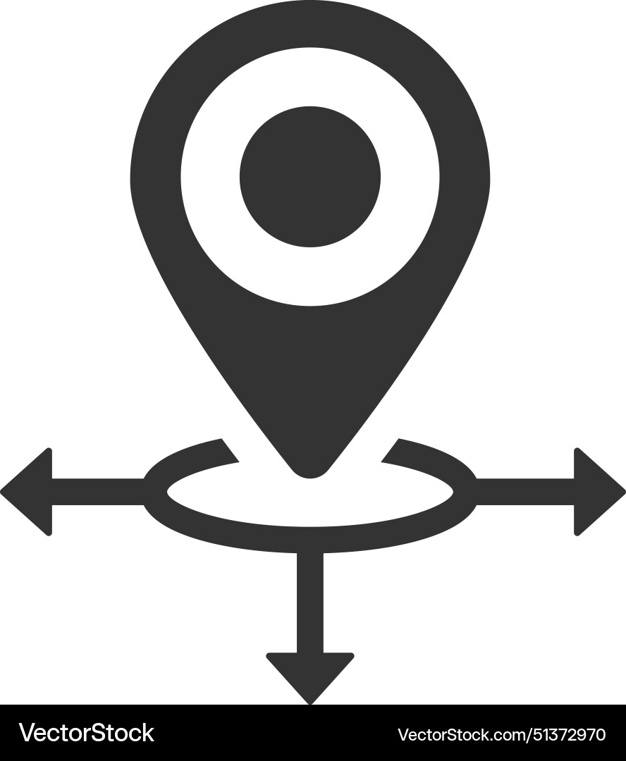 Location direction icon Royalty Free Vector Image