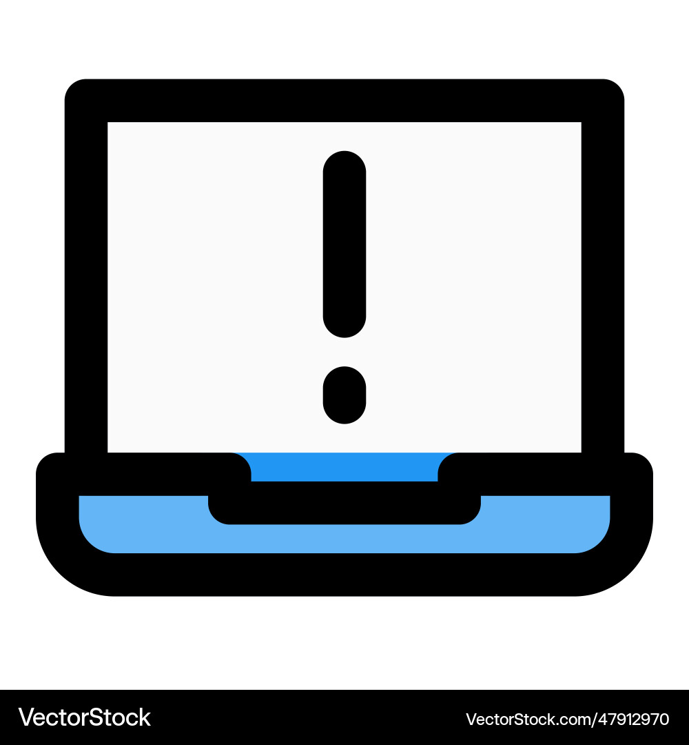 Notebook with alert warning sign vector image