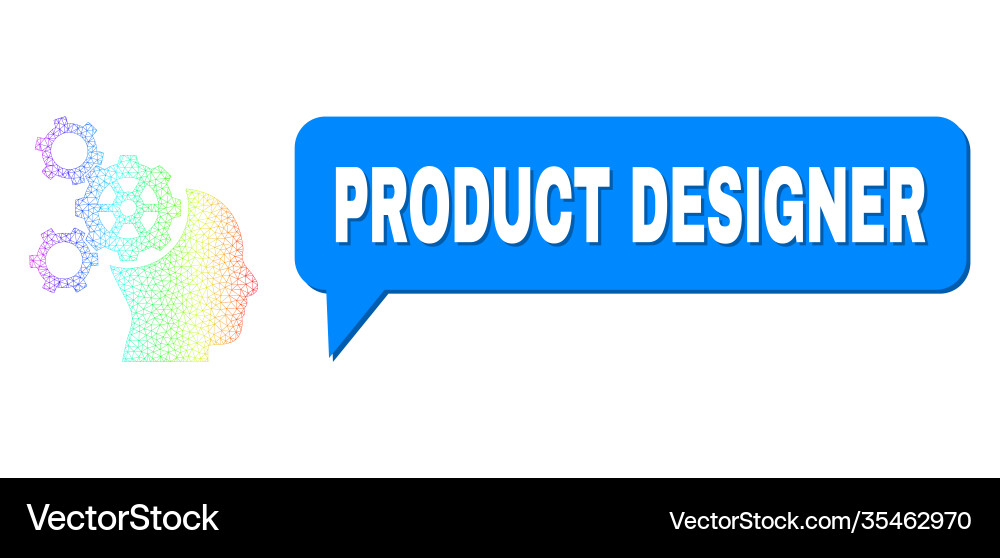 Rainbow net gradient brain mechanics icon Rainbow net gradient brain mechanics icon vector image