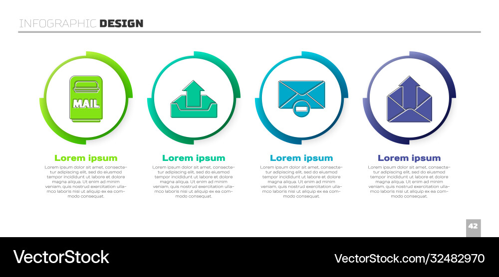 Set mail box upload inbox delete envelope Set mail box upload inbox delete envelope vector image
