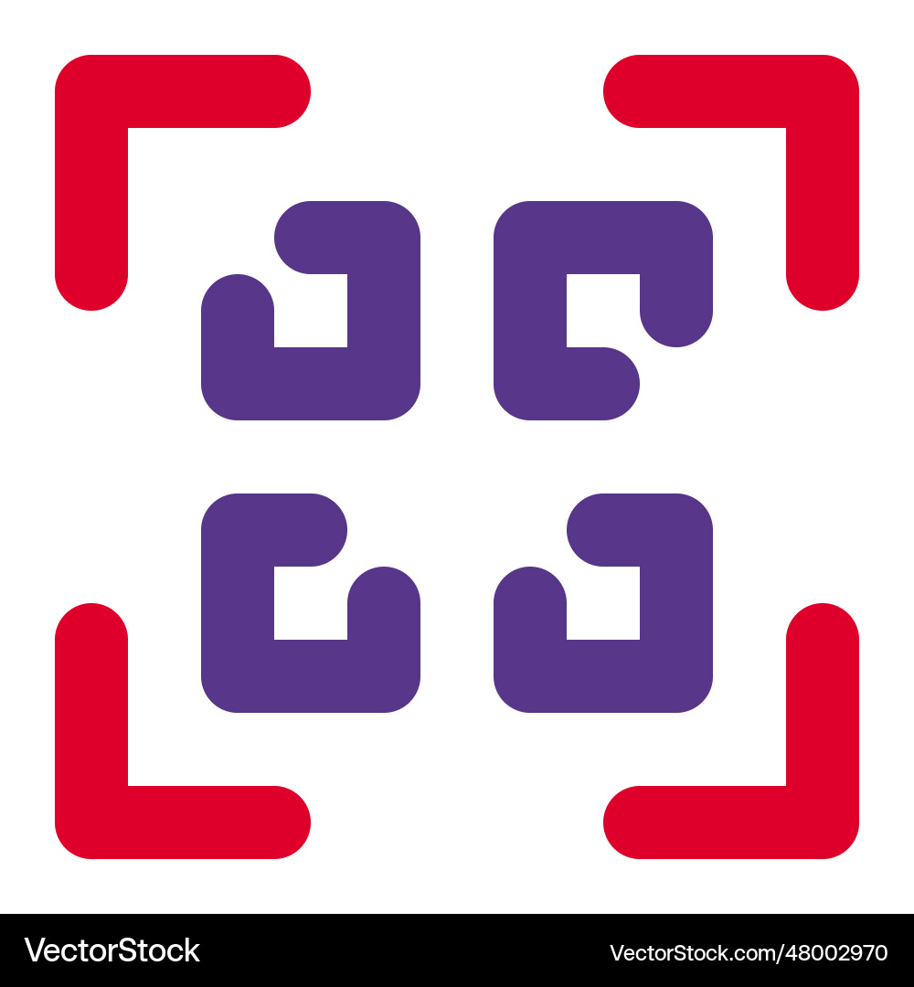 Set of information infused via qr code vector image