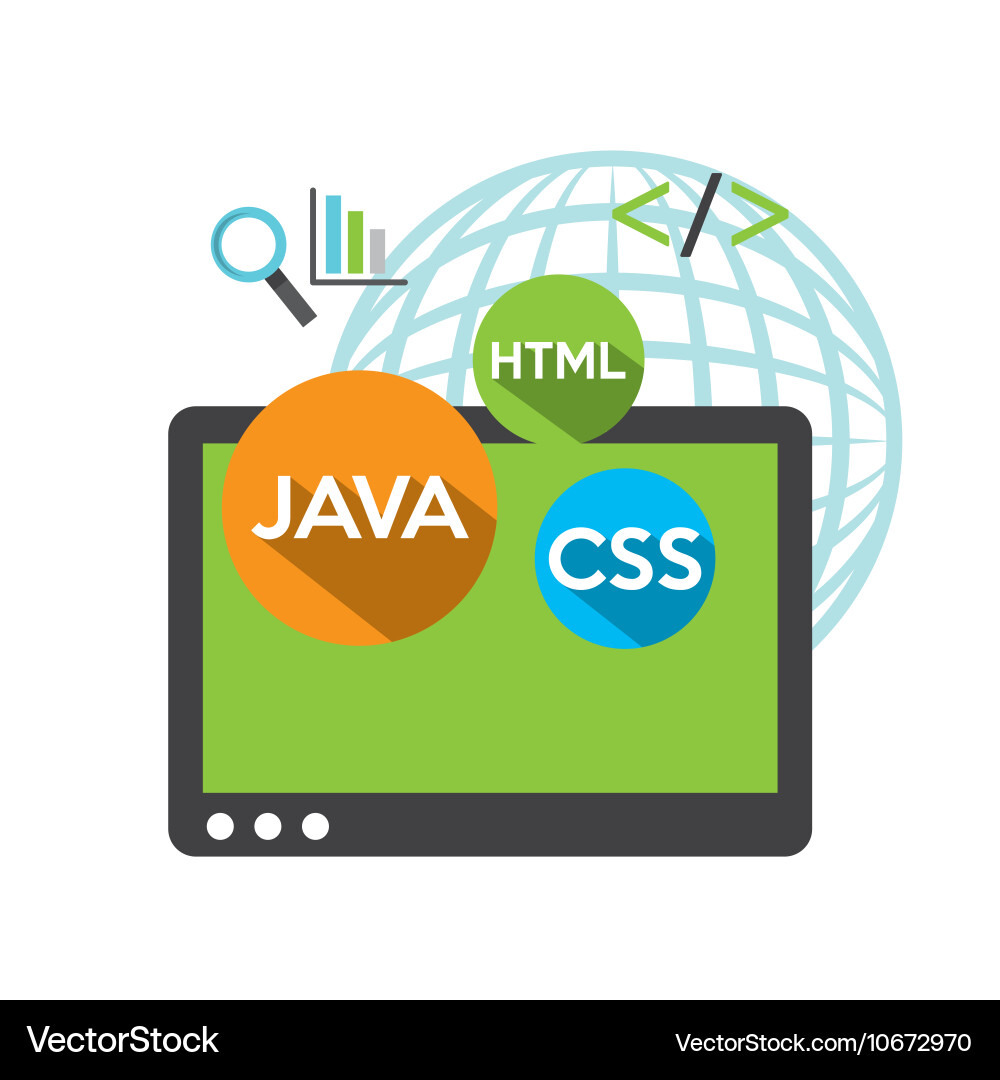 Software programming language icons Vector Image