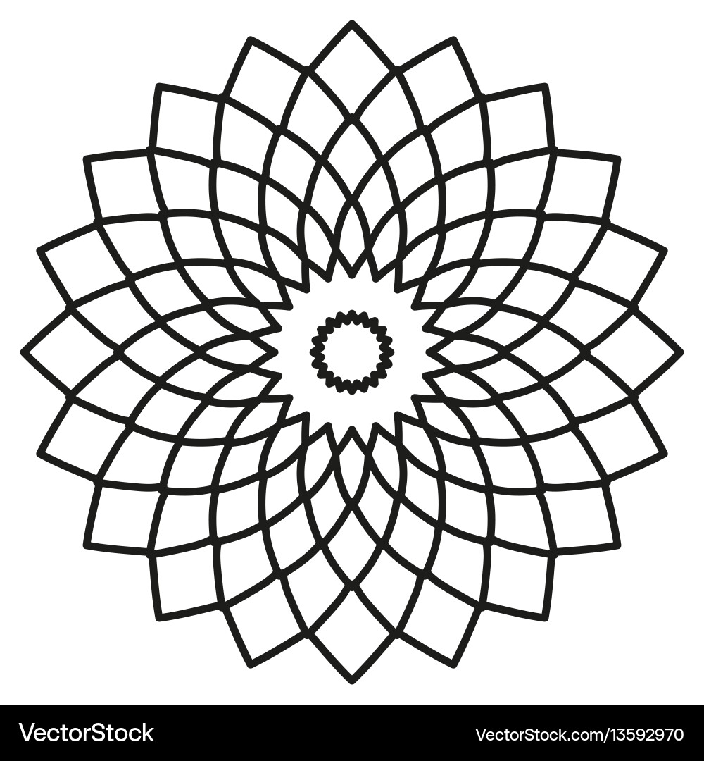 Symmetric circular tribal ethnic ornament Symmetric circular tribal ethnic ornament vector image