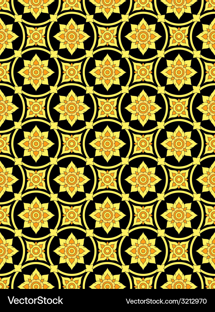 Thai Dok Rak Pattern Royalty Free Vector Image