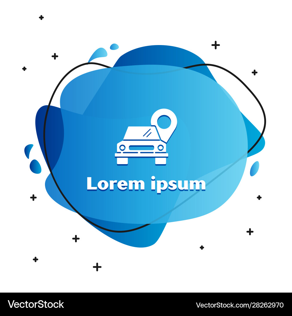White map pointer with taxi icon isolated on White map pointer with taxi icon isolated on Vector Image