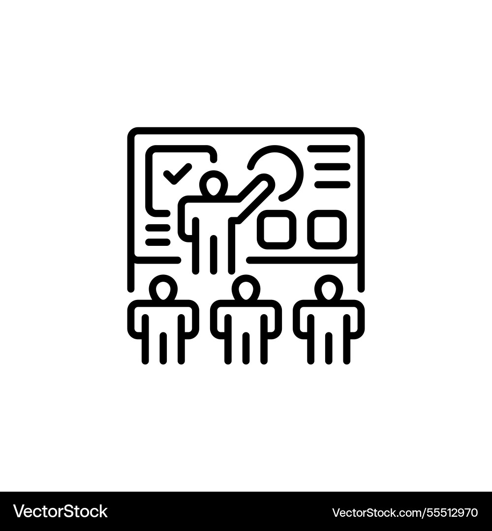 Workshop line icon linear style sign for mobile Vector Image