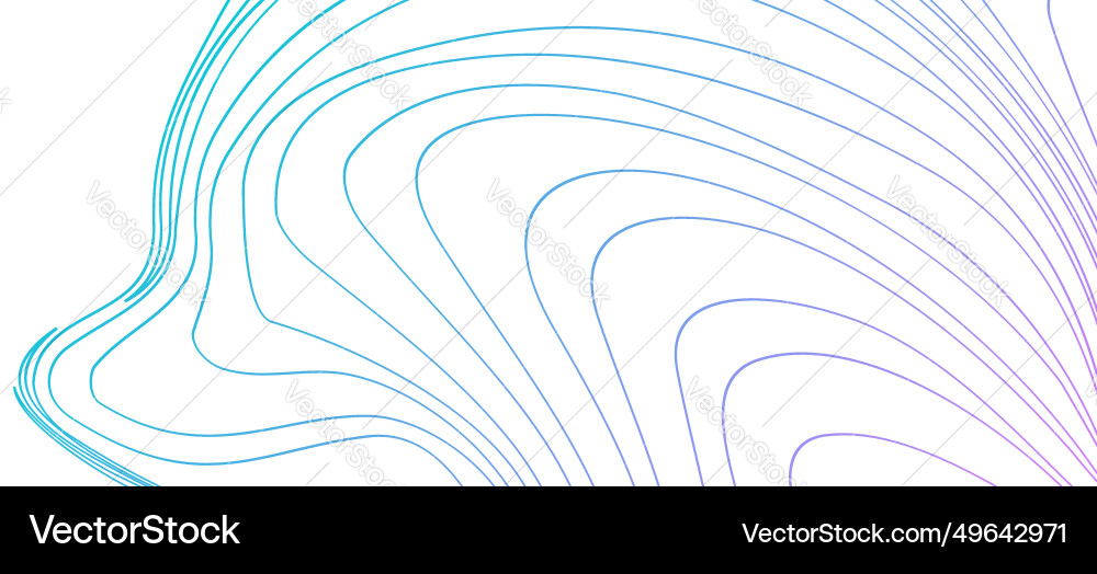 Abstract background with flowing waves outline Vector Image