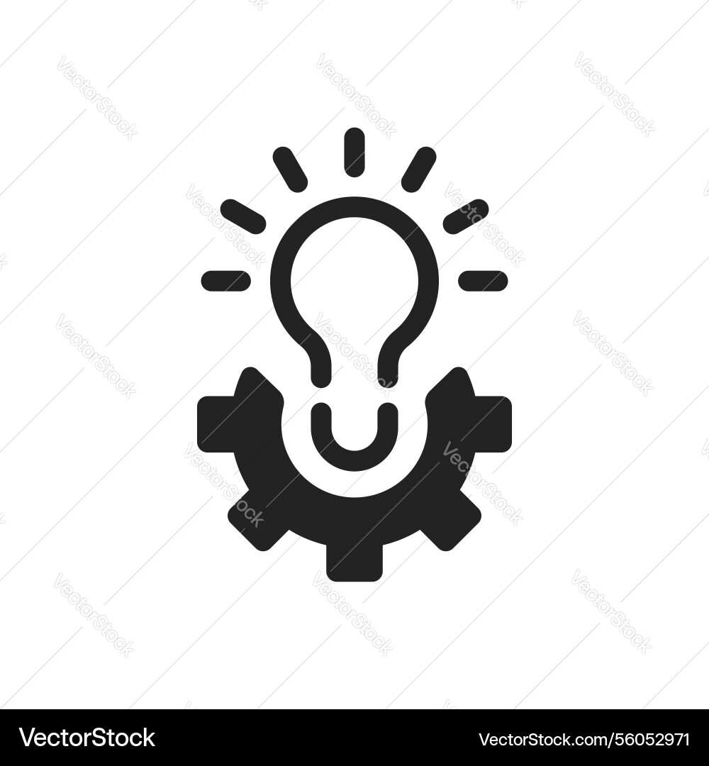 Abstract gear with light bulb like implement Abstract gear with light bulb like implement vector image