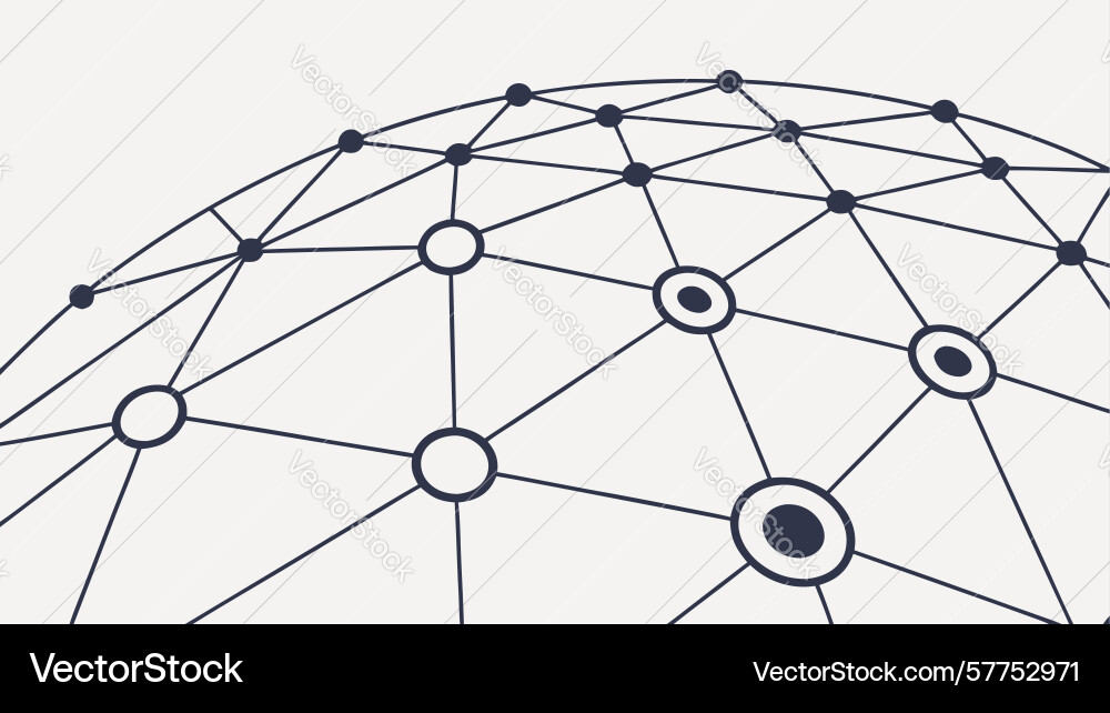 Digital globe network connectivity abstract vector image