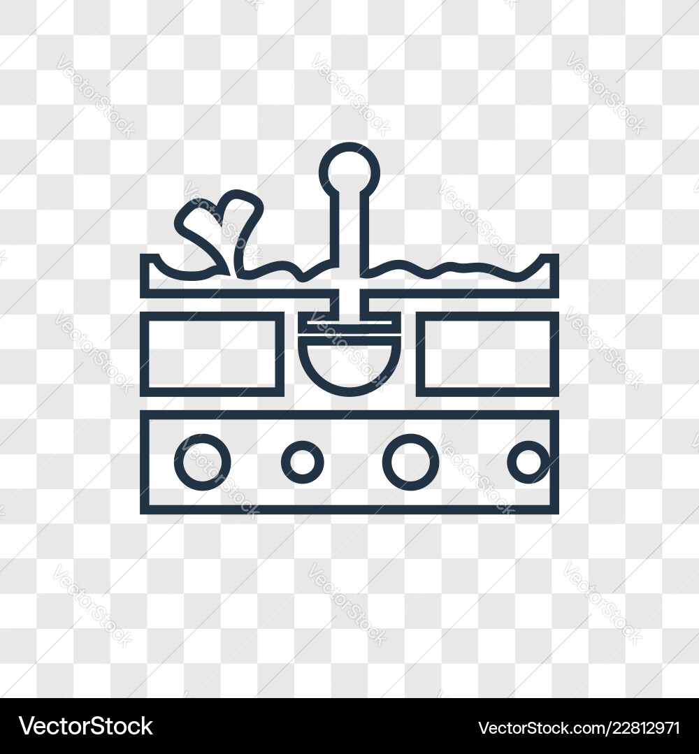 Fossil concept linear icon isolated Vector Image