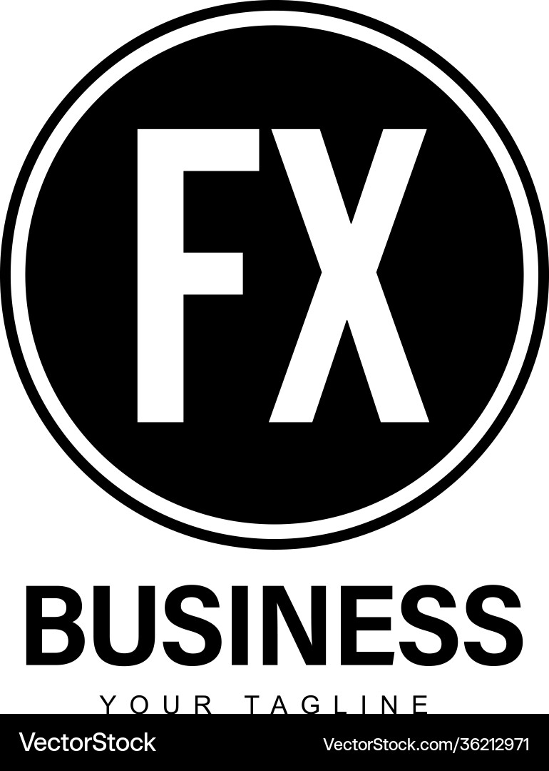 Fx initial a logo design with abstract style Fx initial a logo design with abstract style vector image