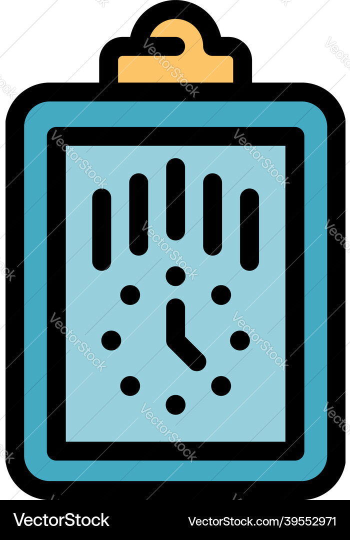Gym program icon color outline Gym program icon color outline Vector Image