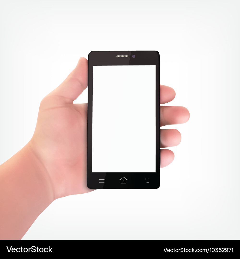 Man hand with smartphone vector image