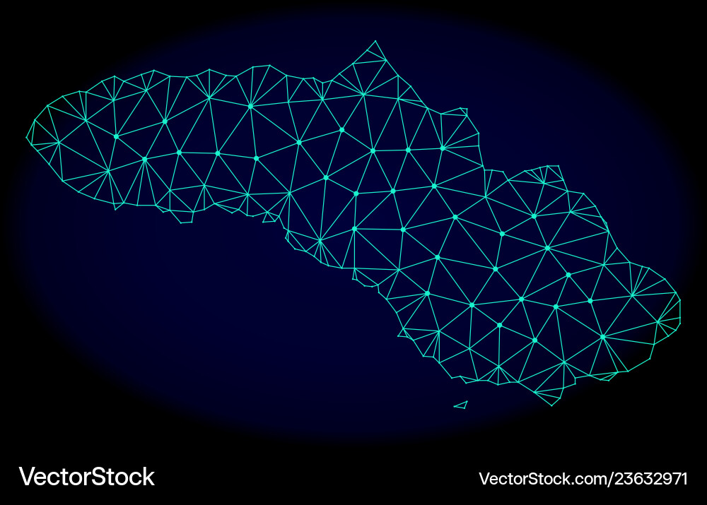 Polygonal 2d mesh abstract map of sumba Polygonal 2d mesh abstract map of sumba vector image