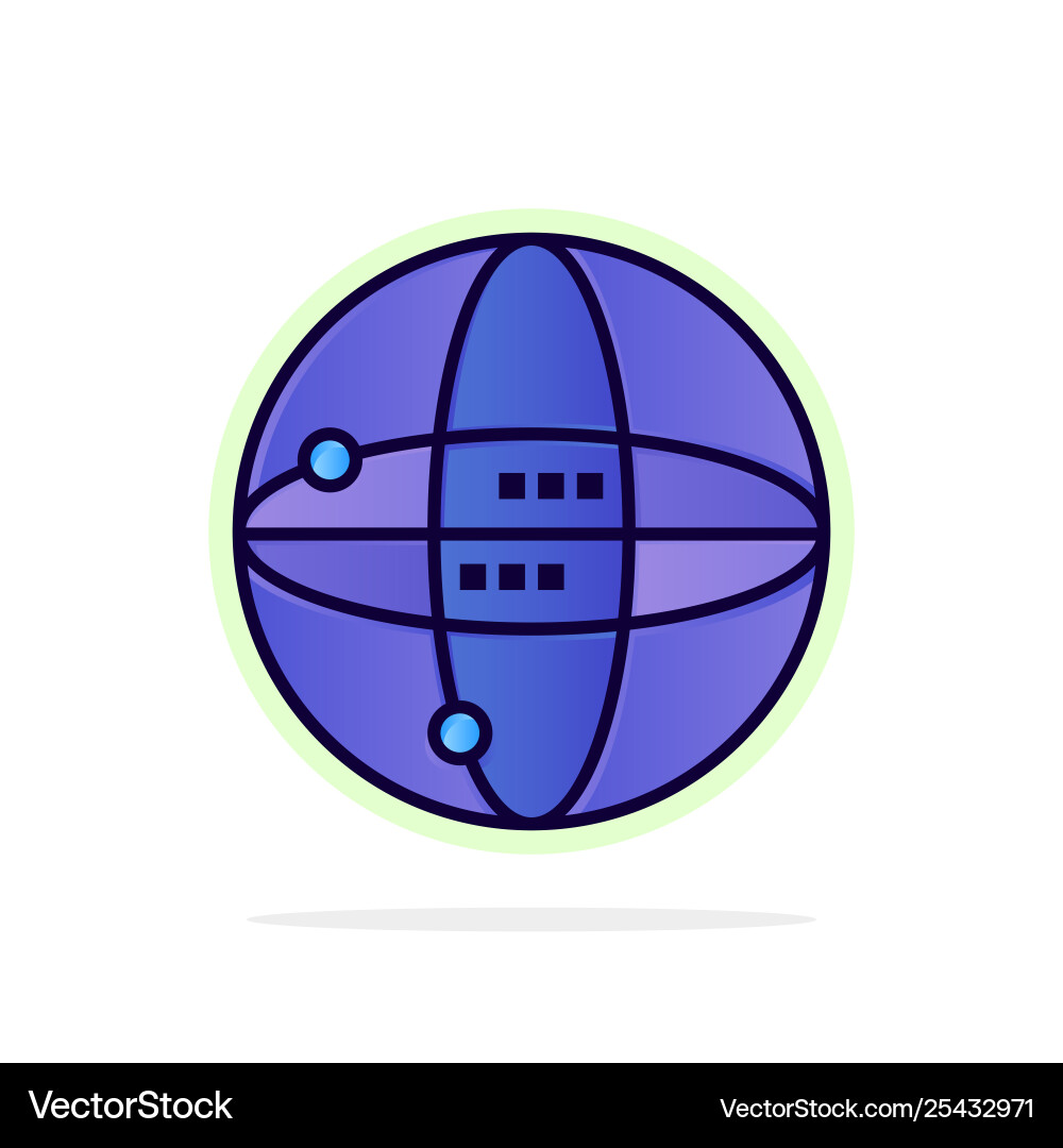 World internet computing globe abstract circle Vector Image