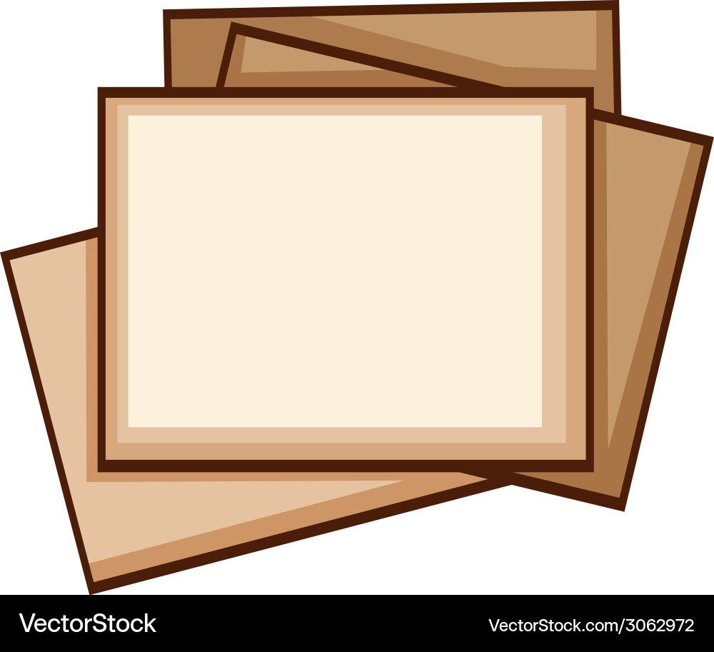 A simple coloured sketch of photo frames Vector Image