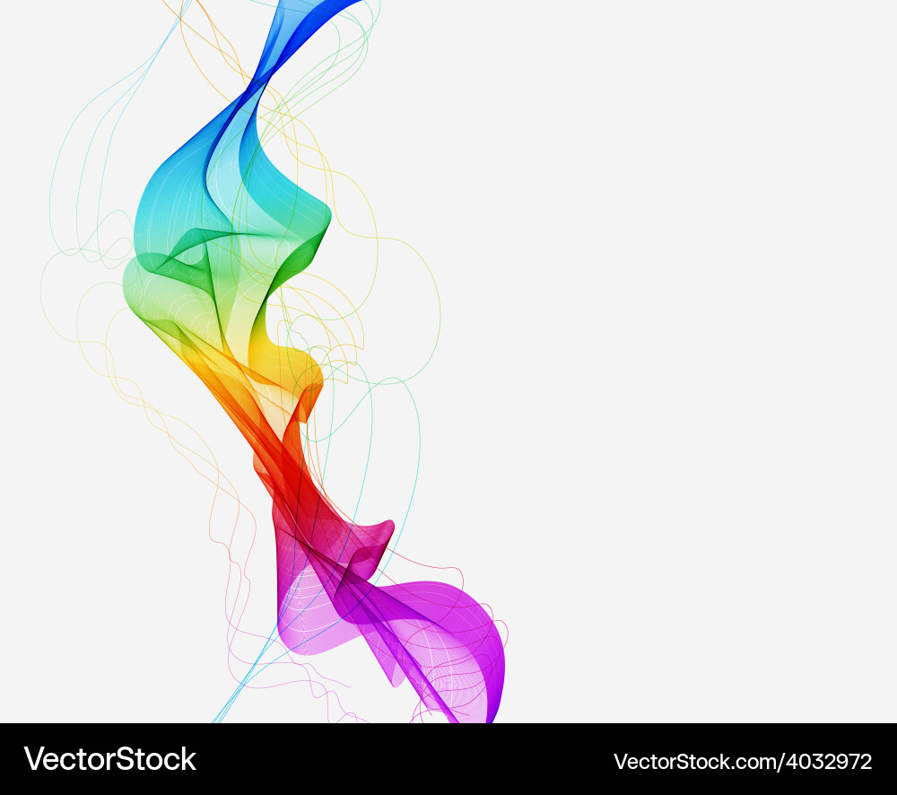 Abstract colorful background with wave vector image