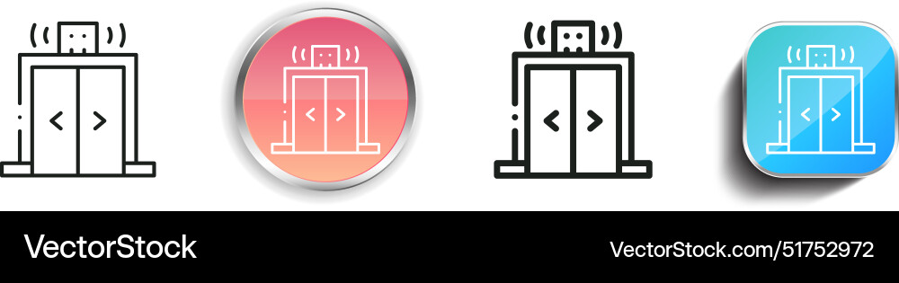 Beacon icon thin linear regular and button style Beacon icon thin linear regular and button style vector image