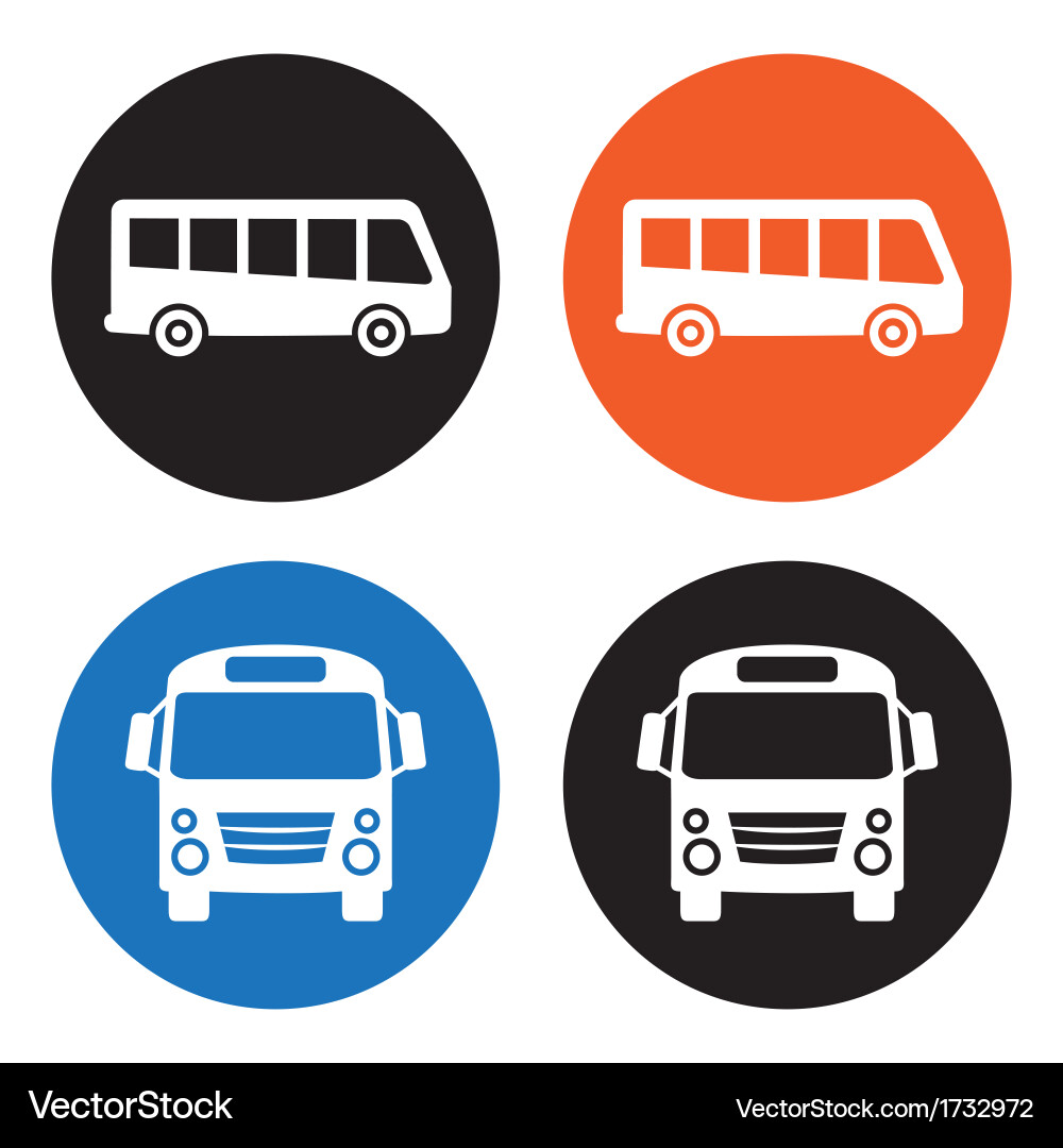 Bus icons vector image