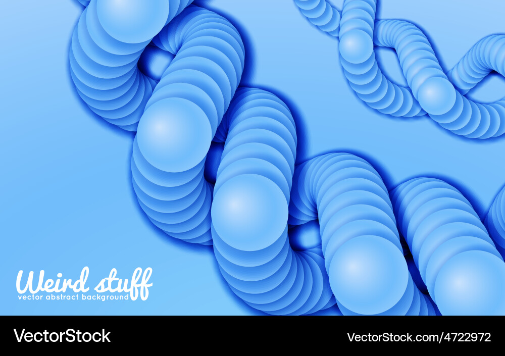 Chain of spheres with soft shadows in form vector image