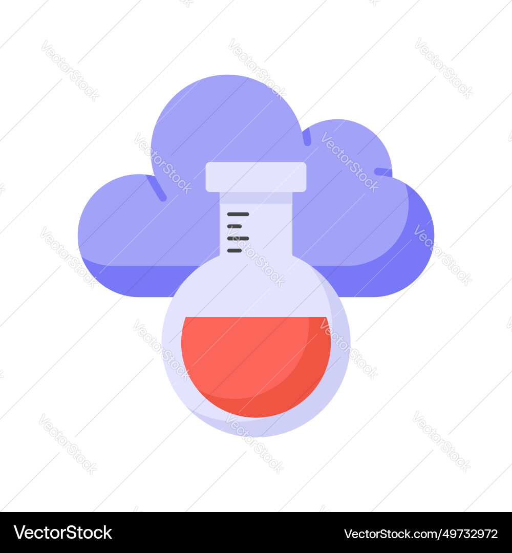 Cloud with flask showing concept vector image