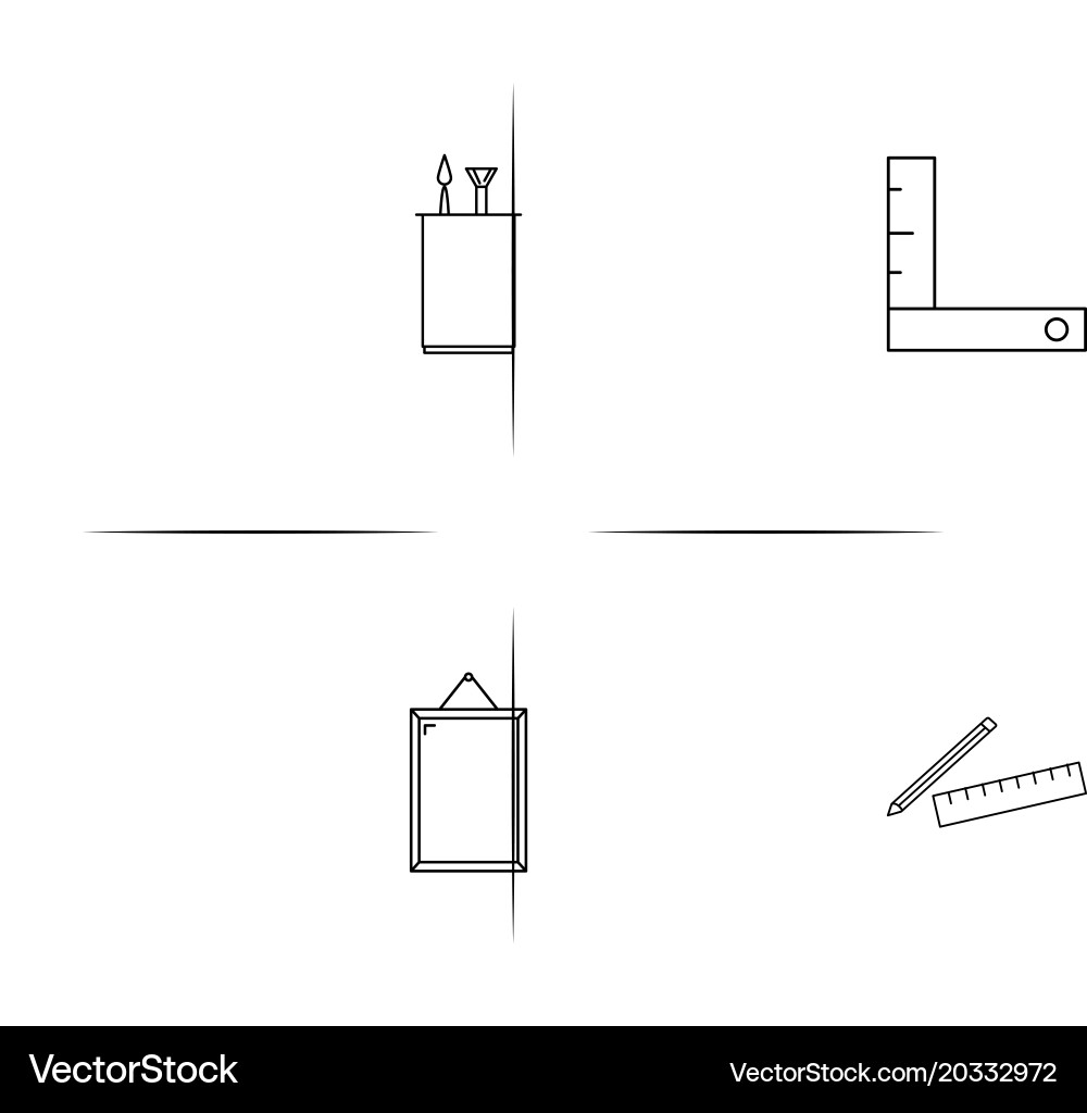 Creative process and design simple linear icon vector image