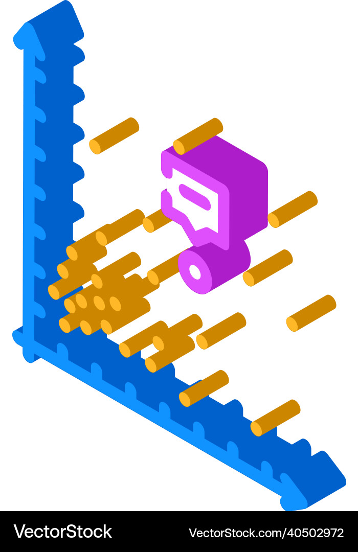 Dot plot visualization isometric icon Dot plot visualization isometric icon Vector Image