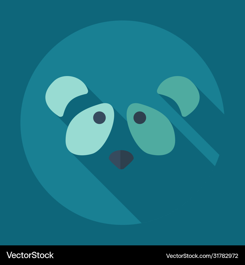 Flat modern design with shadow icons pandas Flat modern design with shadow icons pandas Vector Image