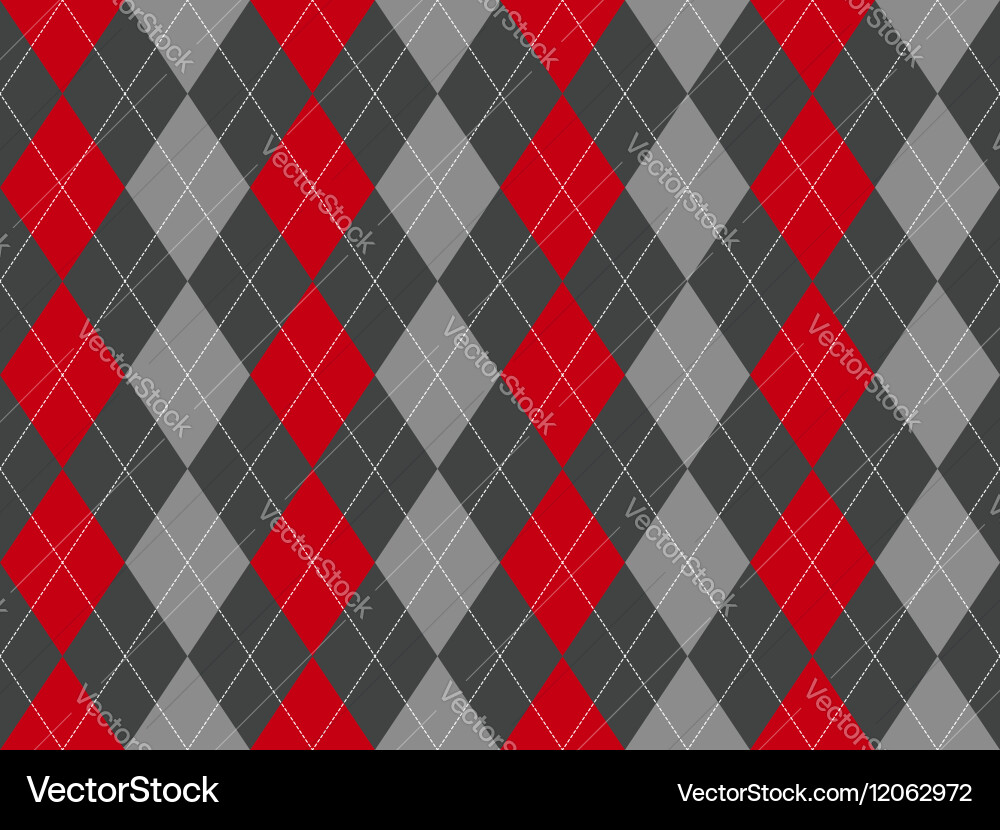 Gray Diamond Argyle Pattern vector image