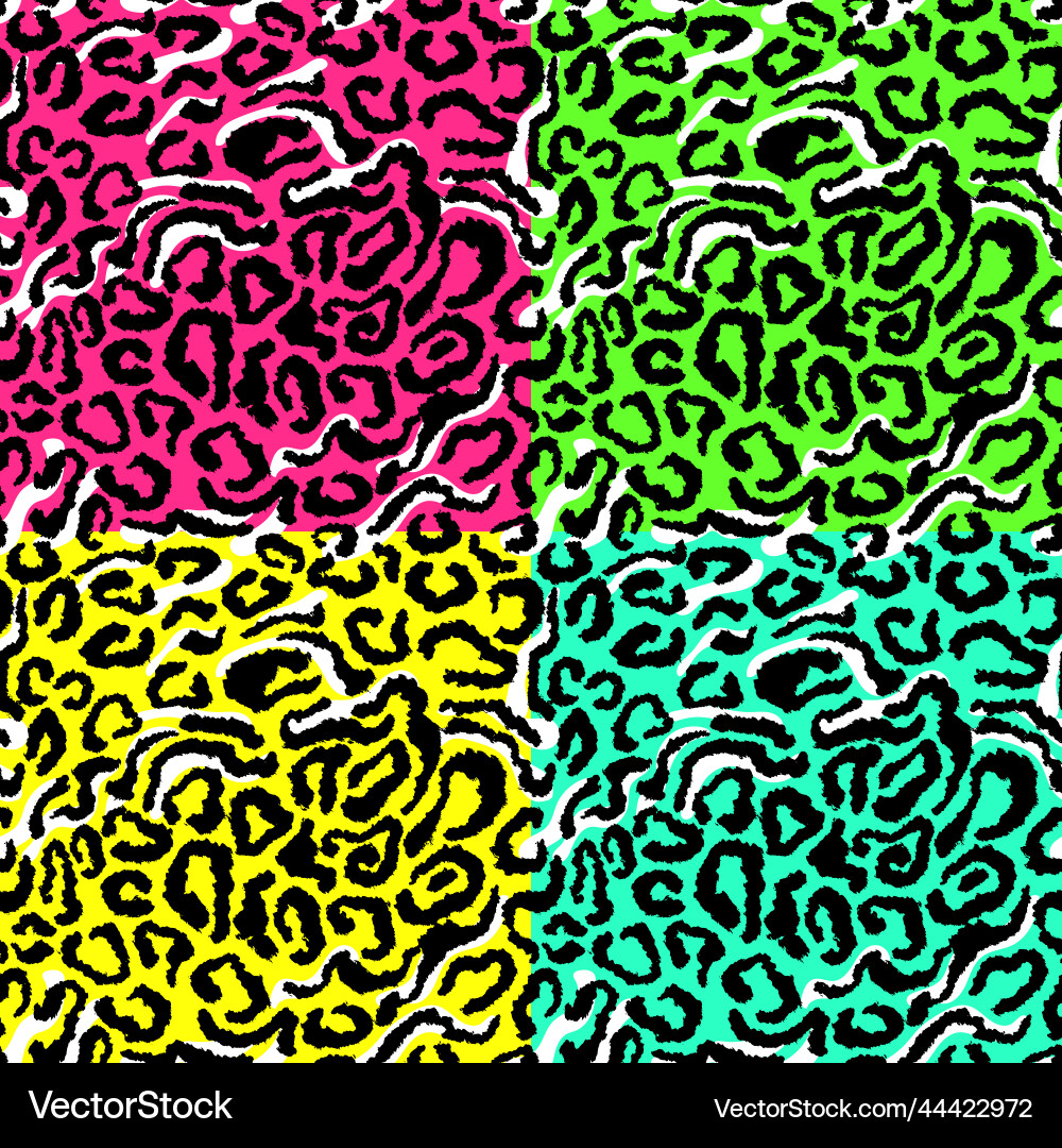 Leopard imitation colorful seamless pattern Leopard imitation colorful seamless pattern vector image