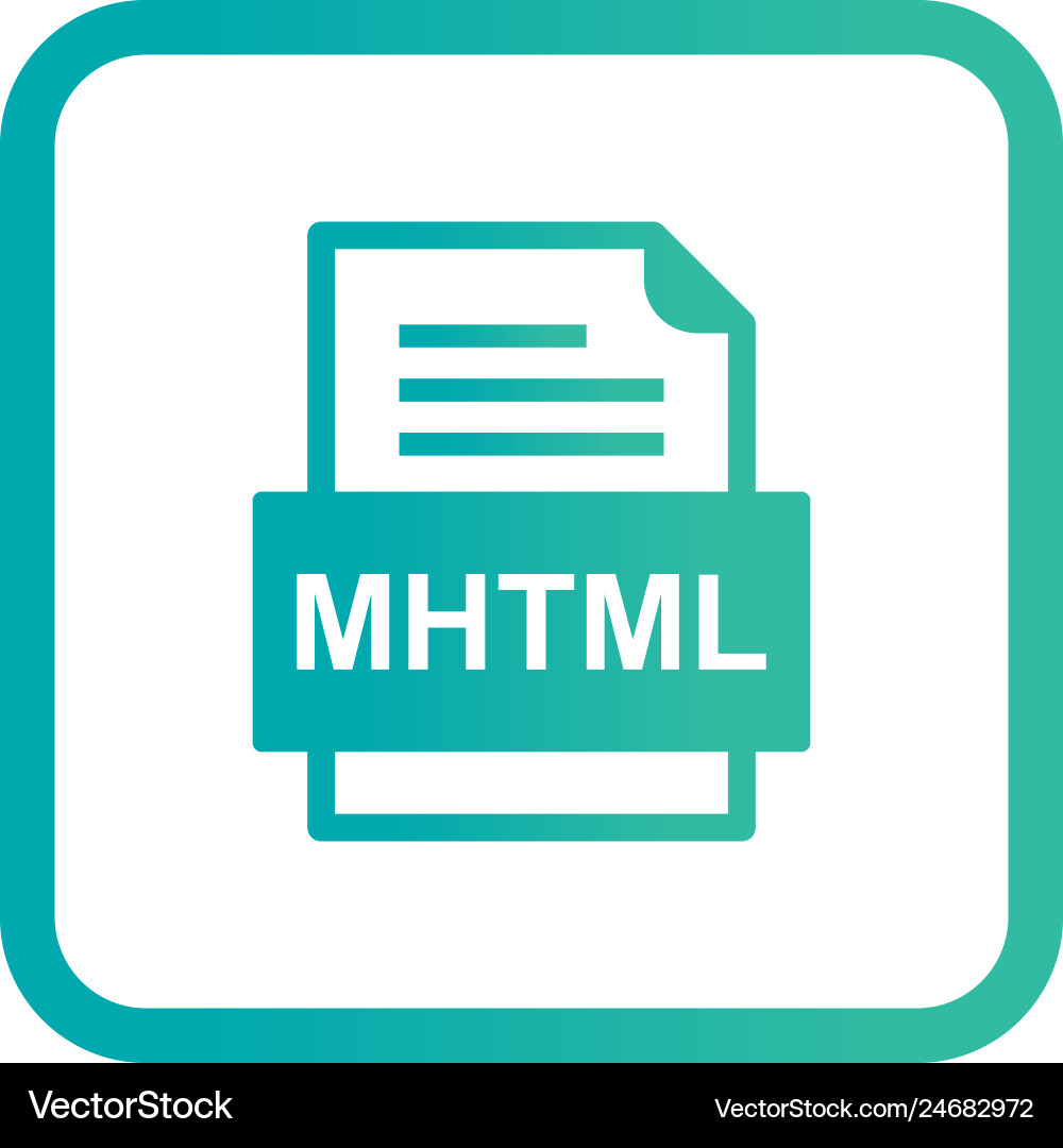 Mhtml file document icon Vector Image