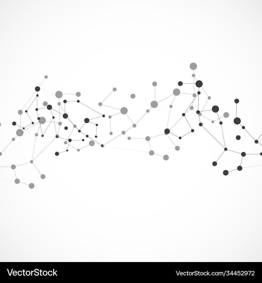 Molecular Connection Network vector image