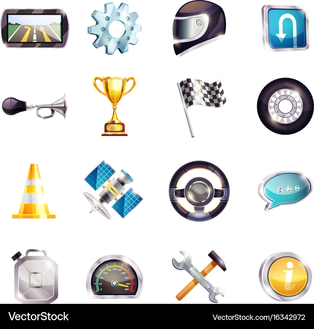 Racing Elements & Icons vector image