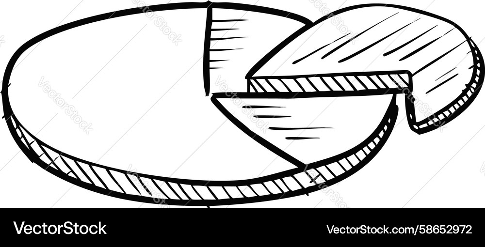 Segmented Pie Chart - Key Focus Vector Image