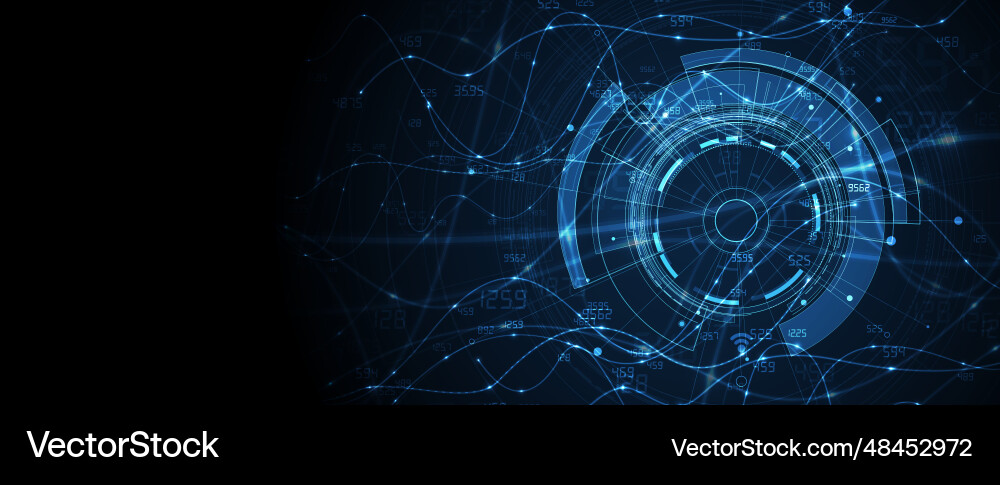 Technology banner design with hexagons abstract Technology banner design with hexagons abstract vector image