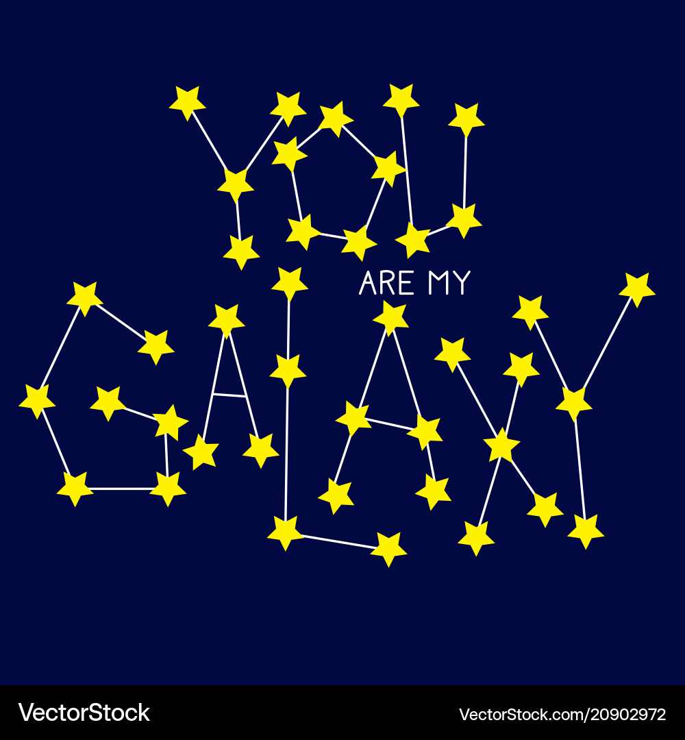 You are my galaxy You are my galaxy vector image