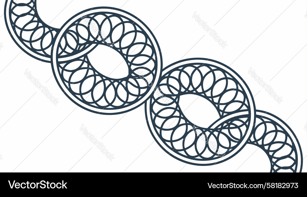 Abstract Swirl Chain Pattern Vector Image