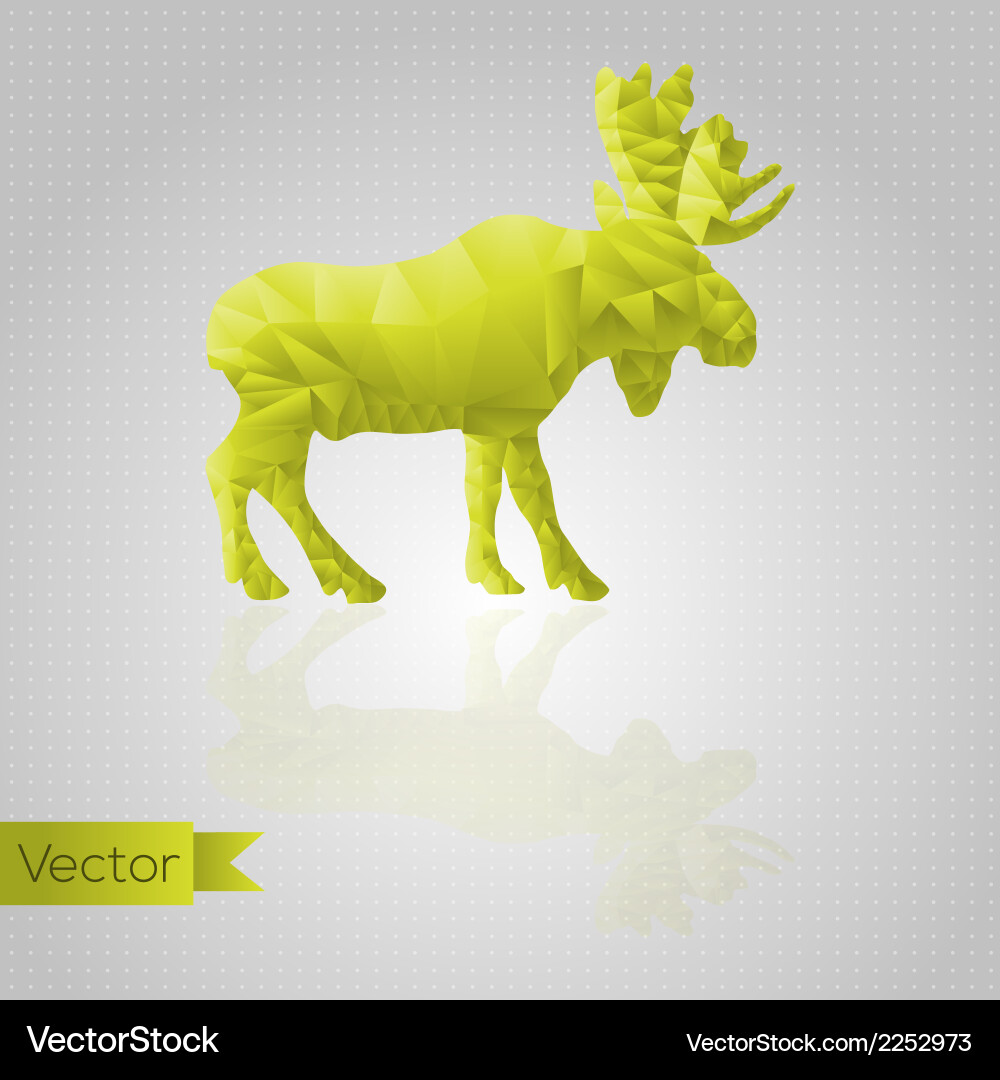 Abstract triangular moose vector image