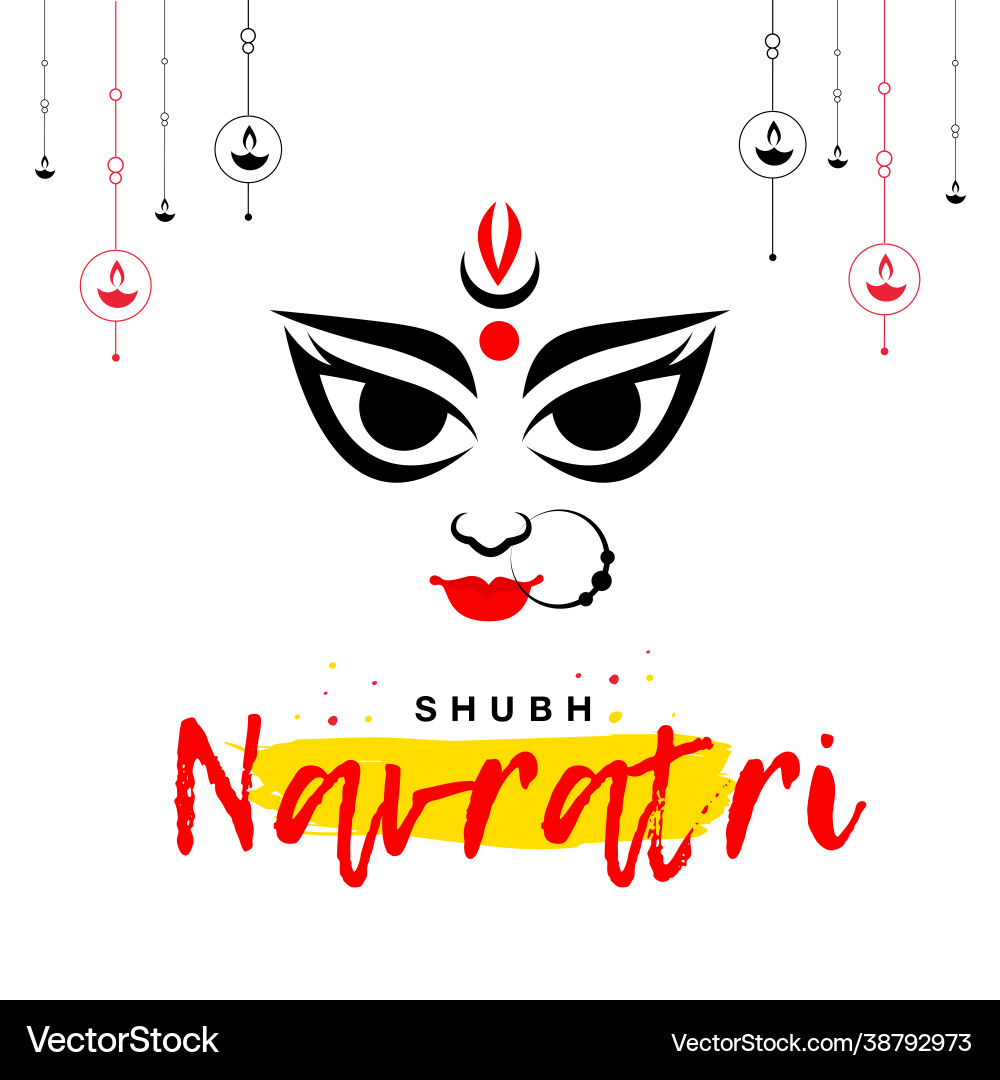 Banner design shubh navratri Banner design shubh navratri vector image