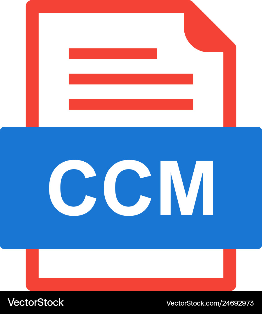 Ccm file document icon Vector Image