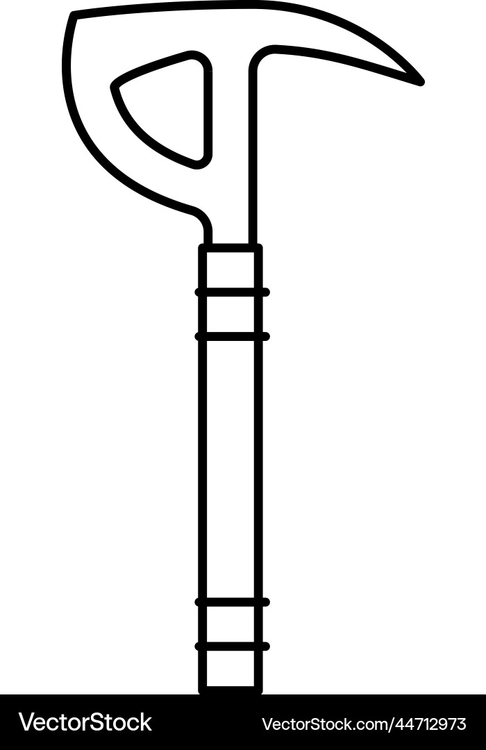 Crash axe tool line icon Crash axe tool line icon vector image
