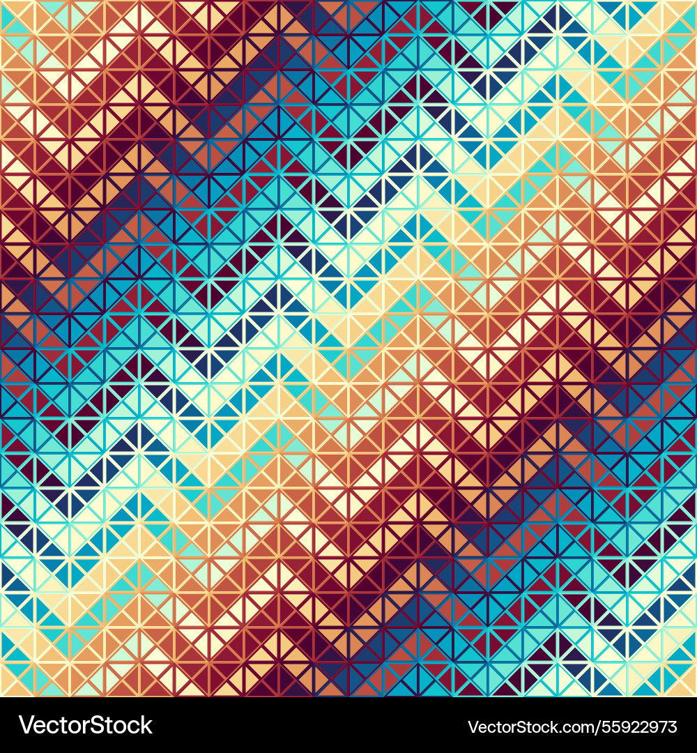 Geometric abstract triangles pattern aztec Geometric abstract triangles pattern aztec Vector Image