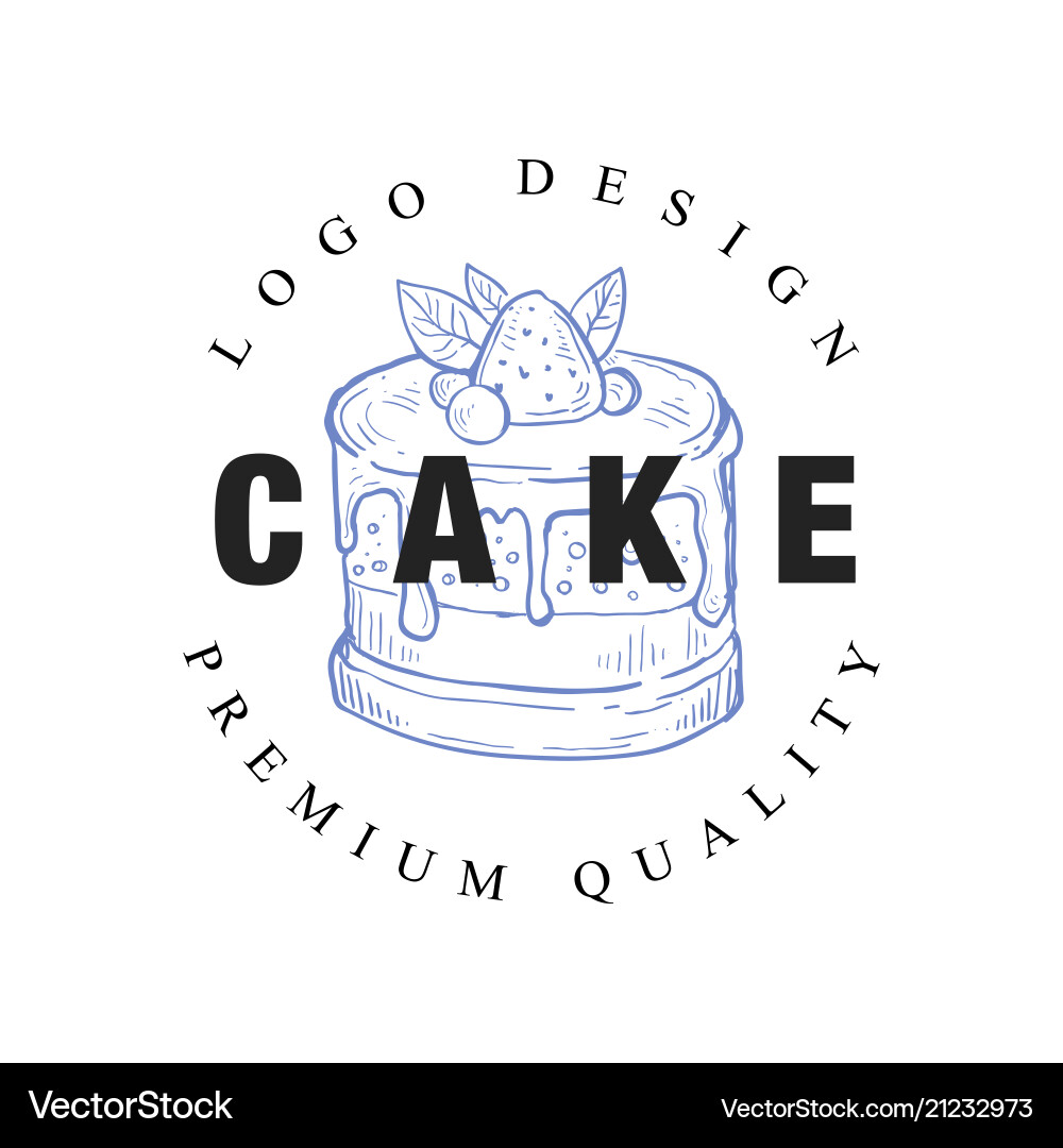 Kuchen-Logo Original-Design Premium-Qualität retro Kuchen-Logo Original-Design Premium-Qualität retro vektorbild