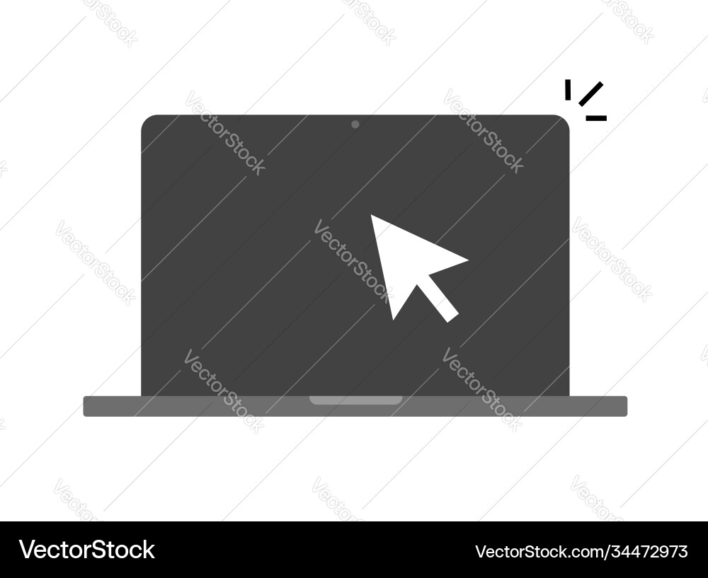 Laptop Computer und Zeiger Maus Cursor-Symbol Laptop Computer und Zeiger Maus Cursor-Symbol vektorbild