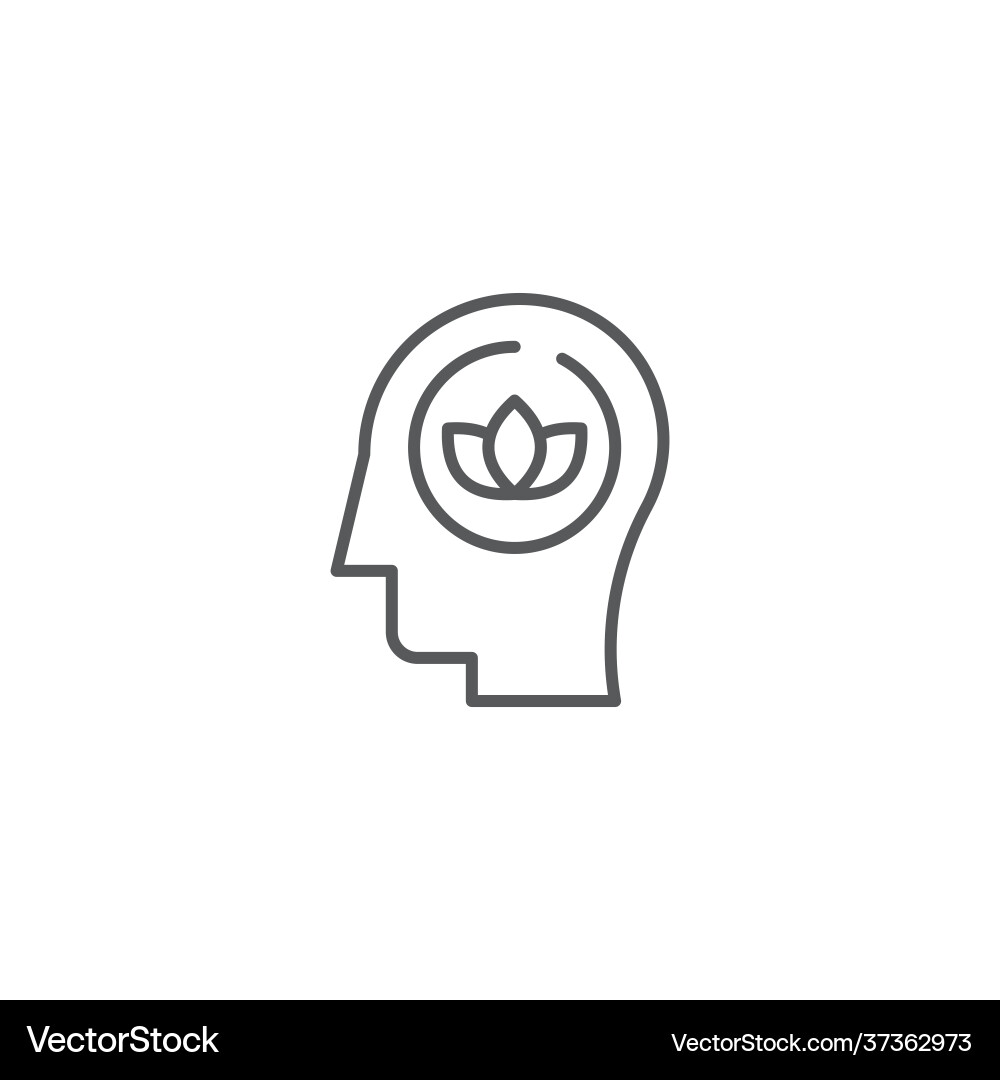 Mental Health Line Symbol Umriss Logo linear Mental Health Line Symbol Umriss Logo linear vektorbild