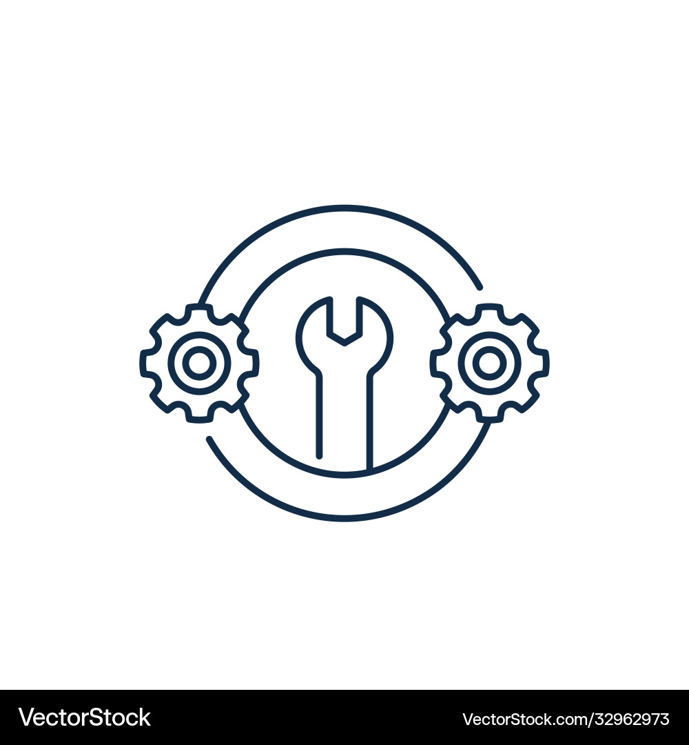 Optimization settings icon line vector image