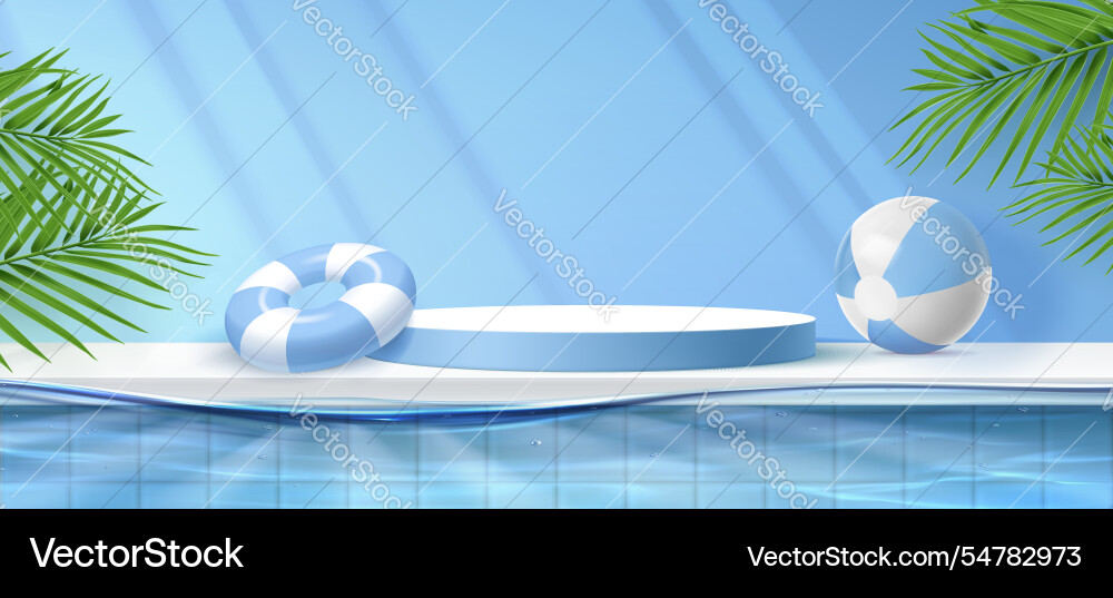Pool podium display Vector Image
