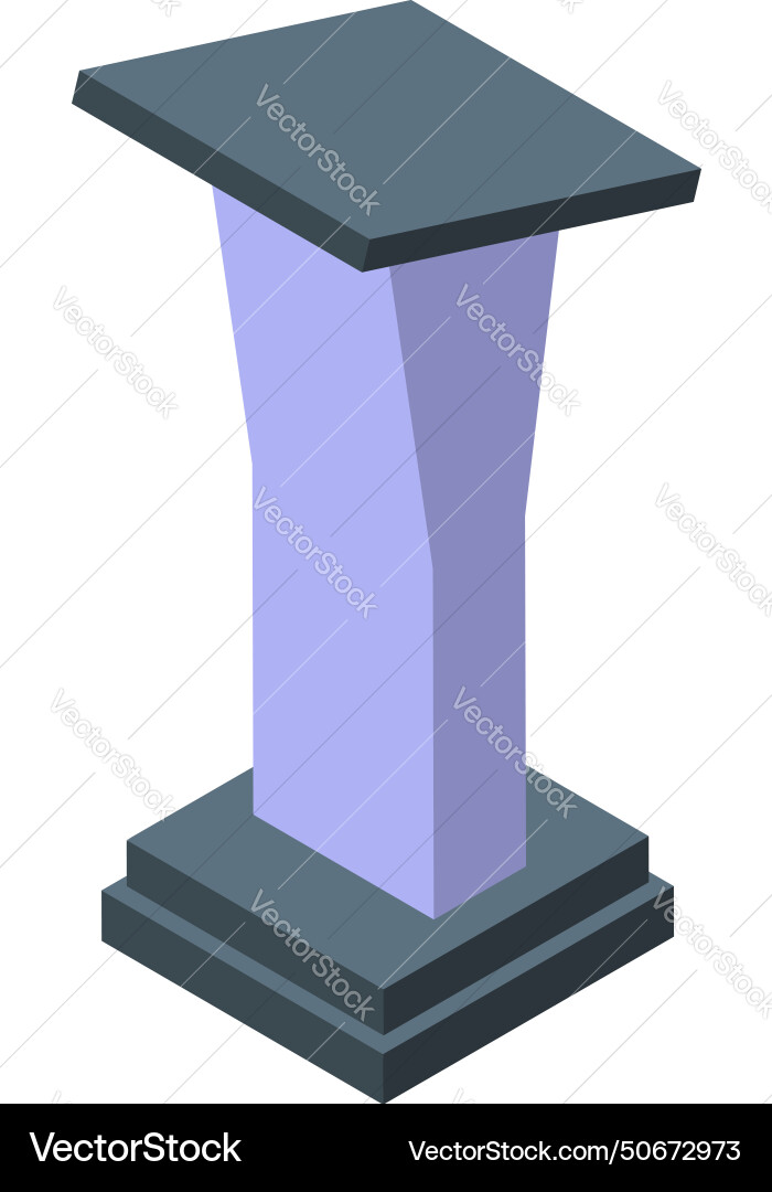 Presentation soapbox icon isometric raised Presentation soapbox icon isometric raised vector image