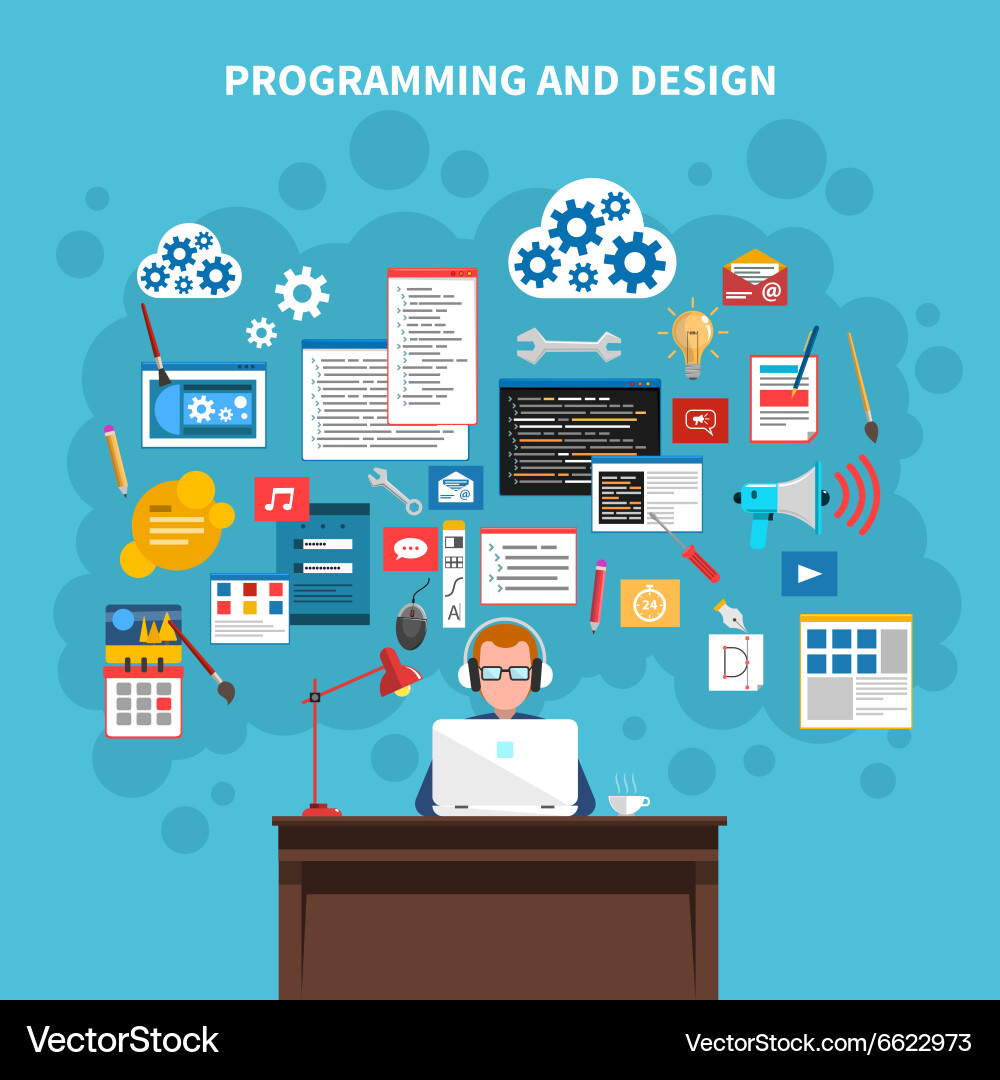 Programming & Web Development vector image